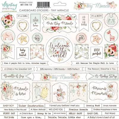 12 X 12 Cardstock Stickers Tiny Miracle