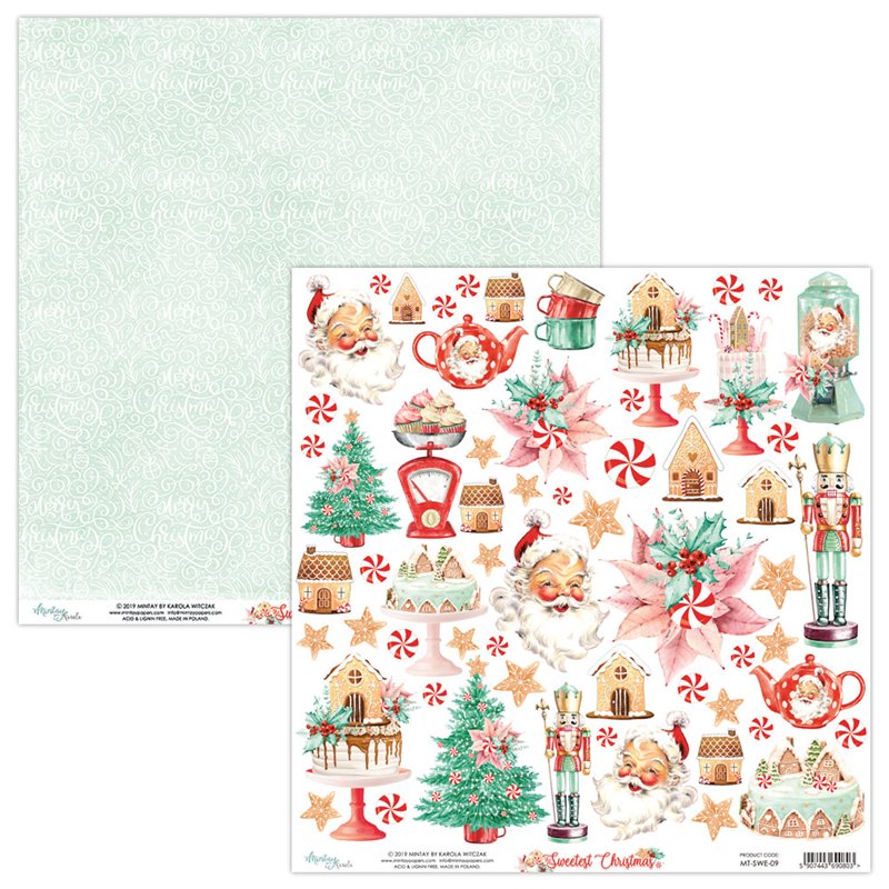 12 x 12 Elements Paper - The Sweetest Christmas -12'x12'-es kivágóív
