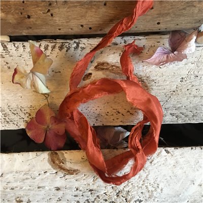 Old Fashion satin ribbon - copper/réz