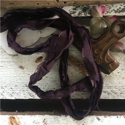 Old Fashion satin ribbon - plum/szilva