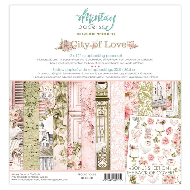12 x 12 Paper Set - City of Love