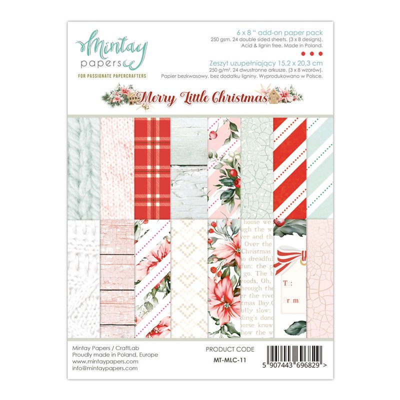 6 x 8 Add-on paper pad - Merry Little Christmas