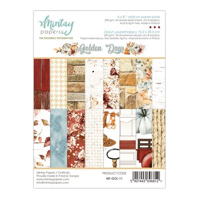 6 x 8 Add-on paper pad - Golden Days