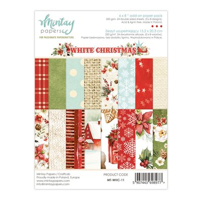 6 x 8 Add-On Paper Pad - White Christmas
