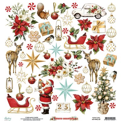 12 x 12 Elements Paper - White Christmas