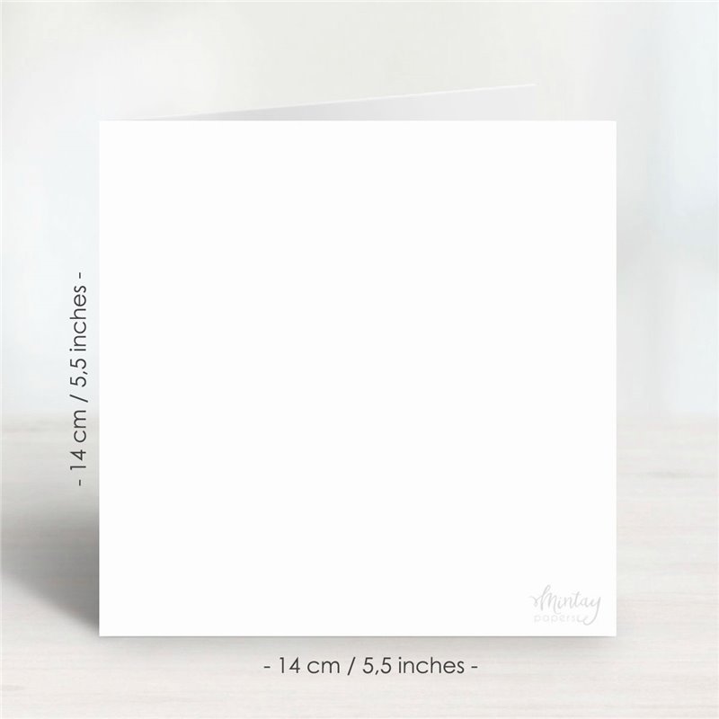 Greeting Card Base, 14 x 14 cm - WHITE, 10 pcs