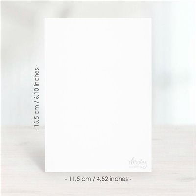 Greeting Card Base, 11,5 x 15,5 cm - WHITE, 10 pcs