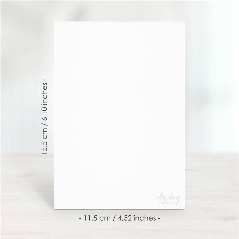 Greeting Card Base, 11,5 x 15,5 cm - WHITE, 10 pcs