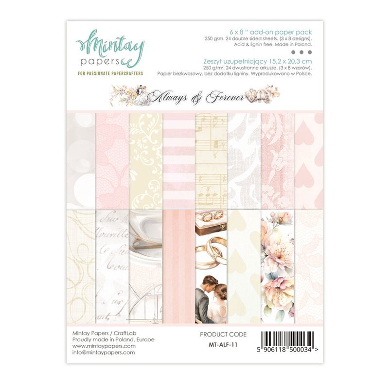 6 x 8 Add-On Paper Pad - Alwas & Forever