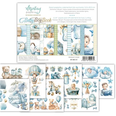 6 x 8 Book - elements for precise cutting - Baby Boy