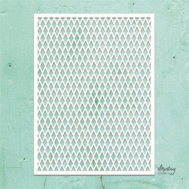Mintay Kreativa - 6 x 8 Stencil - Diamond Pattern