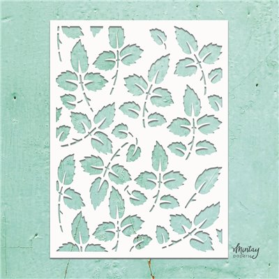 Mintay Kreativa - 6 x 8 Stencil - Rose Leaves
