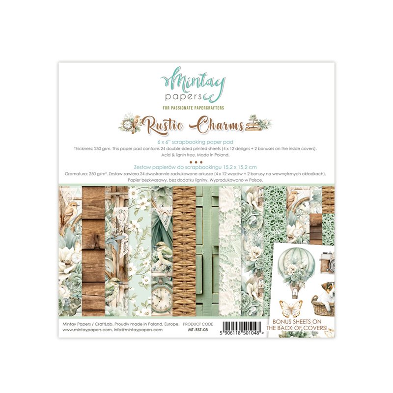 6 x 6 Paper Pad - Rustic Charms