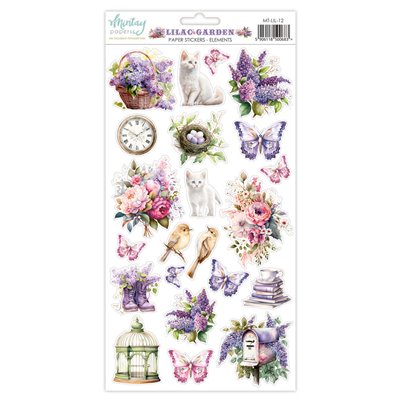 6 x 12 Paper Stickers - Lilac Garden - Elements