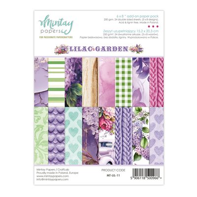 6 x 8 Add-On Paper Pad - Lilac Garden